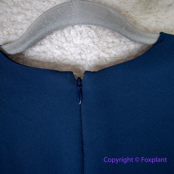 New!‎ Kay Unger Talia Column Gown navy blue, women size 10 - Picture 13 of 16